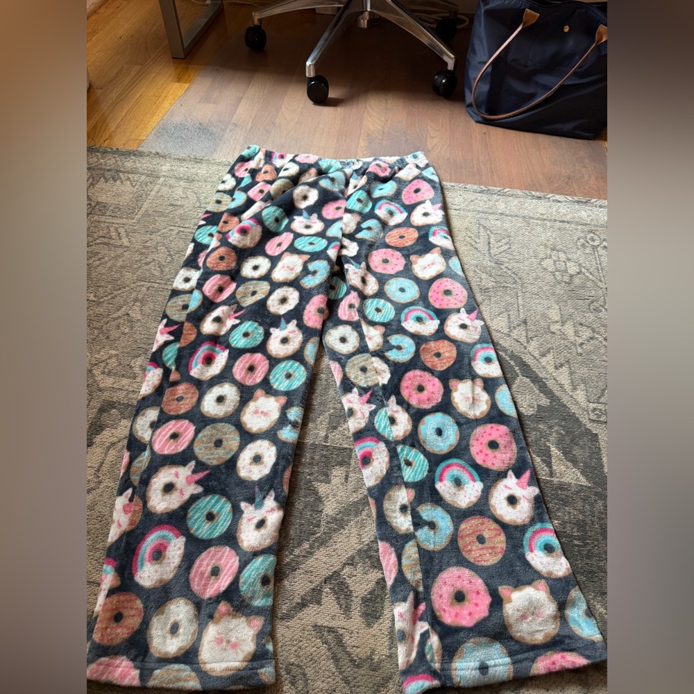Fuzzy Donut Pajama Pants || Size XL, Multicolor